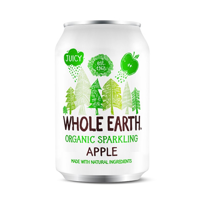 WHOLE EARTH Ανθρακούχο ποτό Μήλο (330ml) Τρόφιμα